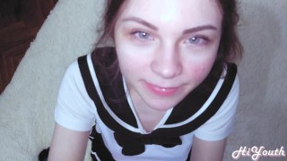 POV Blowjob From Russian Slutty Girlfriend Who Loves Swallow Cum